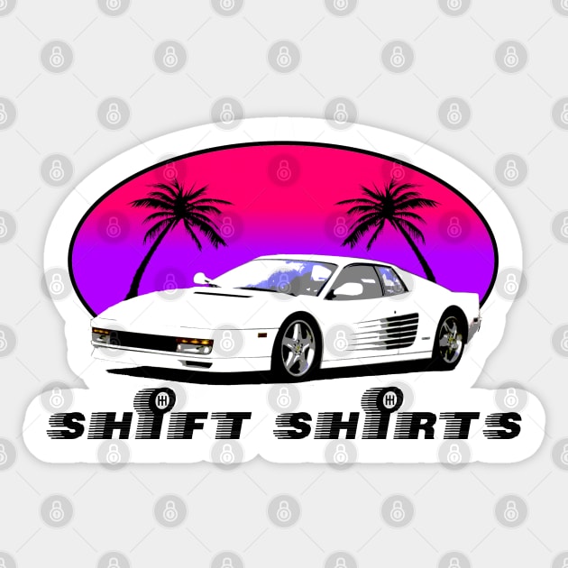 Vice - Ferrari Testarossa Inspired Sticker by ShiftShirts